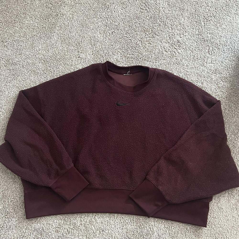 Nike Women's Burgundy Sweatshirt - Picture 1 of 2